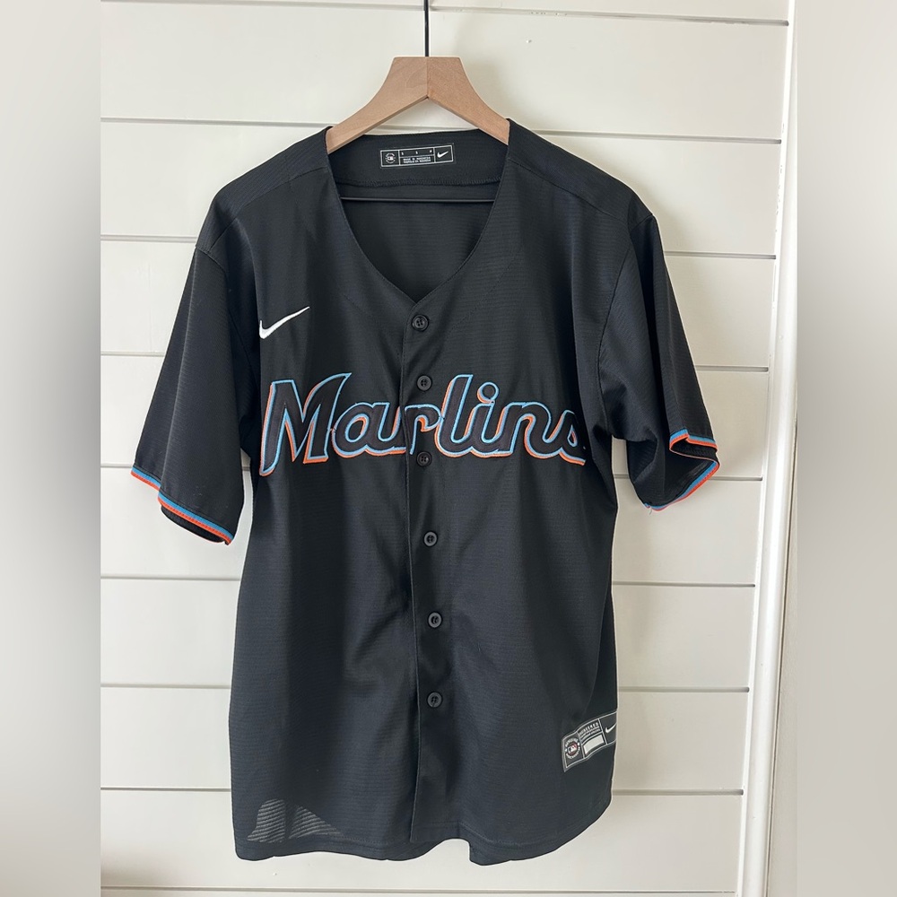 Nike Black Miami Marlins Jersey